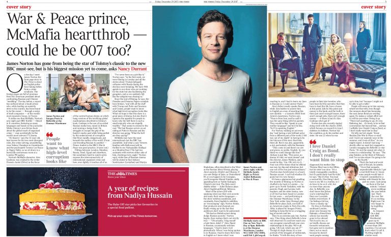 London Based British Photographer Neale Haynes Actor James Norton Cover Shoot For The Times